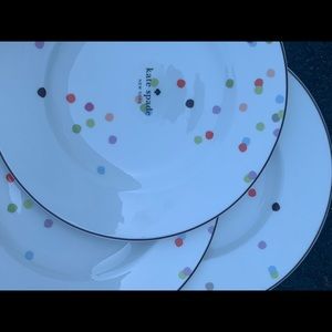 3 Kate Spade plates